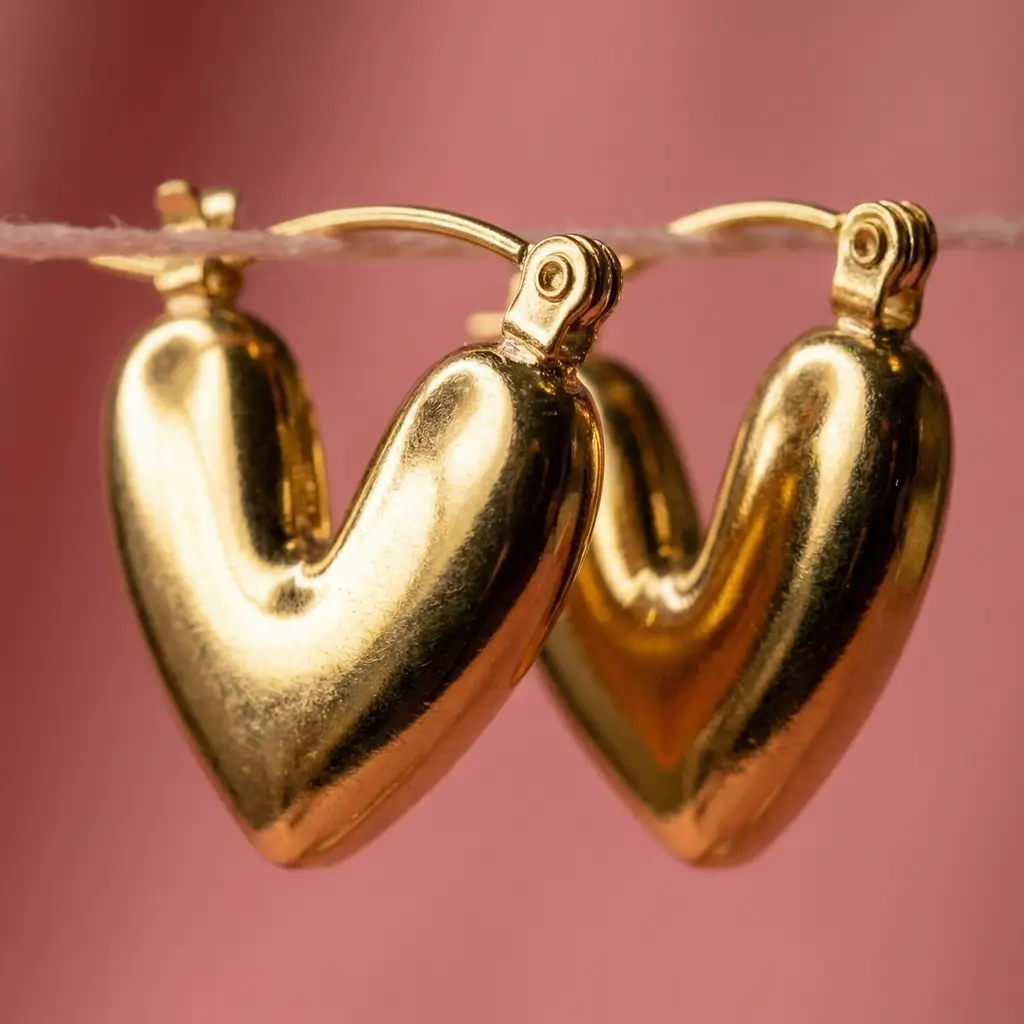 Amour Gold Hoops - Image 2