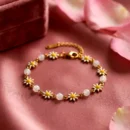 Floral Sunflower Charm Bracelet