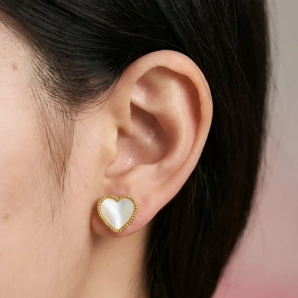 Mini Love Heart Earrings - Image 4