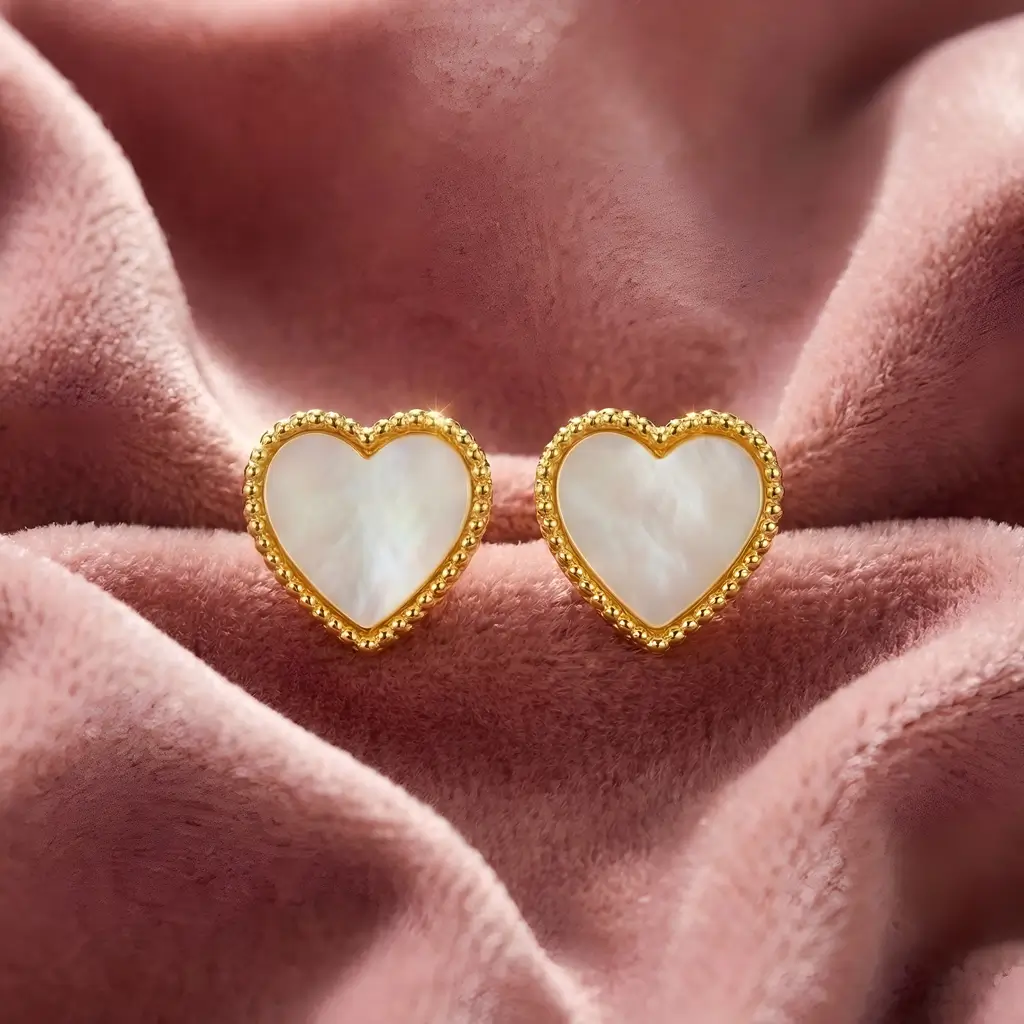 Mini Love Heart Earrings - Image 2