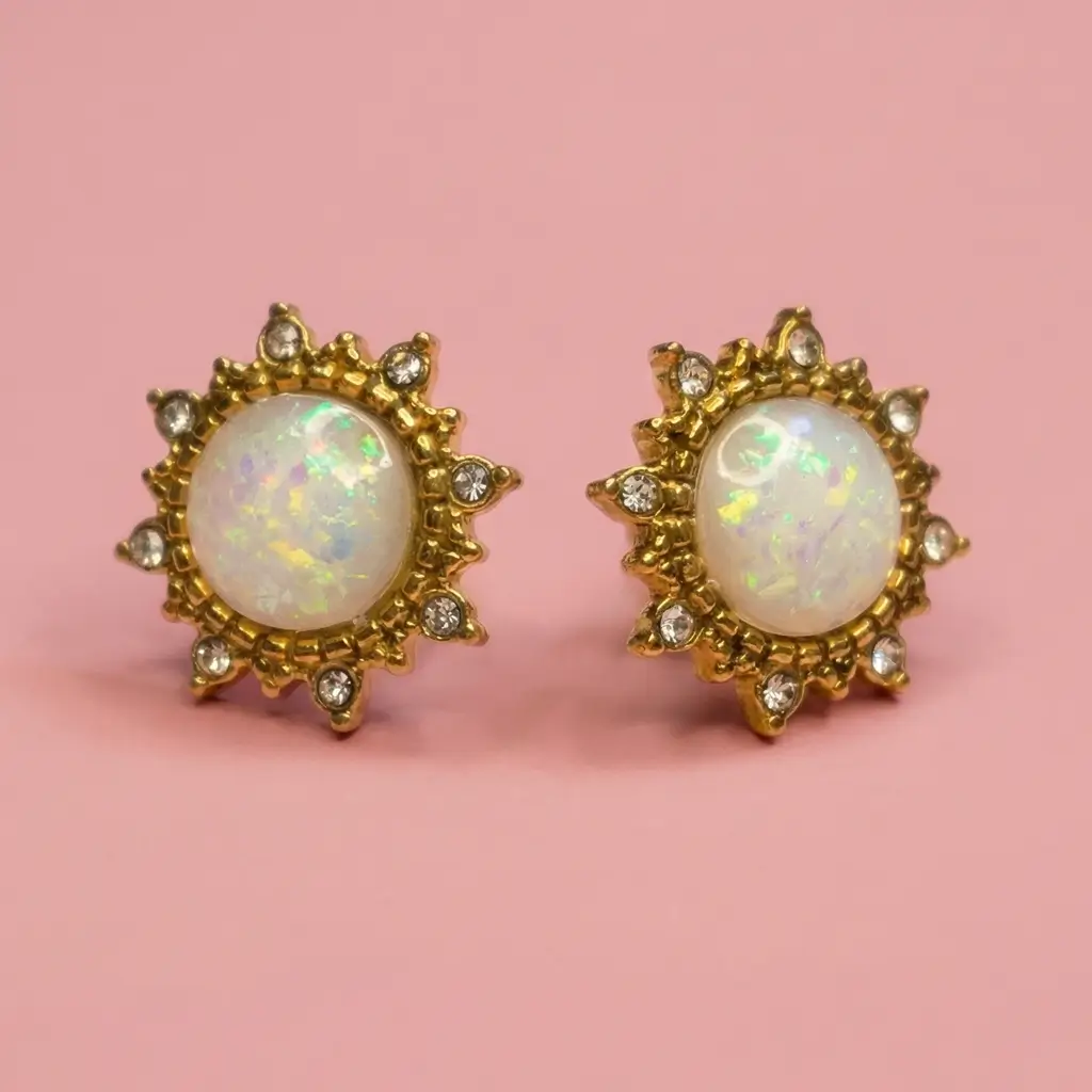 Opal Sunburst Earrings