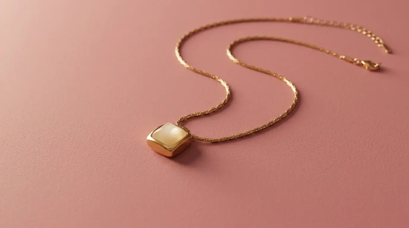 Luna Gold Pendant Necklace - Image 5