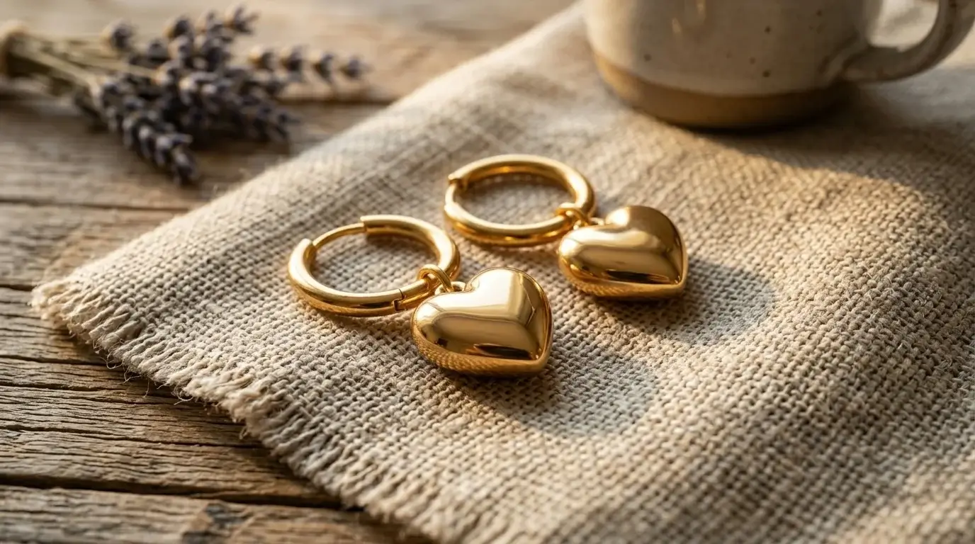 Golden Heart Hoops - Image 2