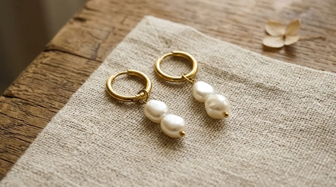 Pearl Cascade Earrings - Image 3