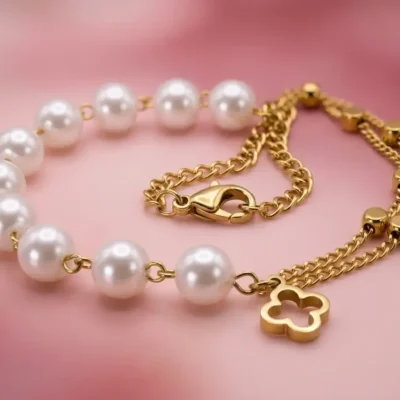 Pearl Charm Bracelet